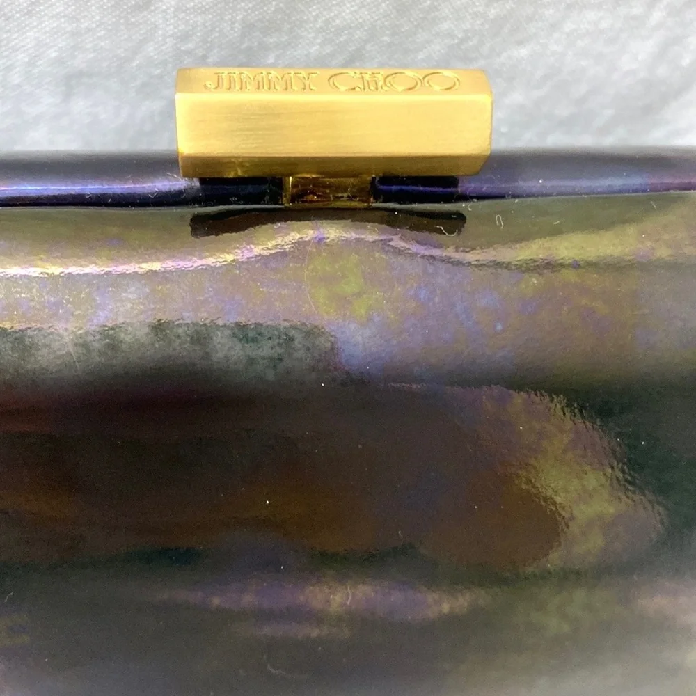 JIMMY CHOO Patent Leather Tube Clutch - Picture 7 of 17